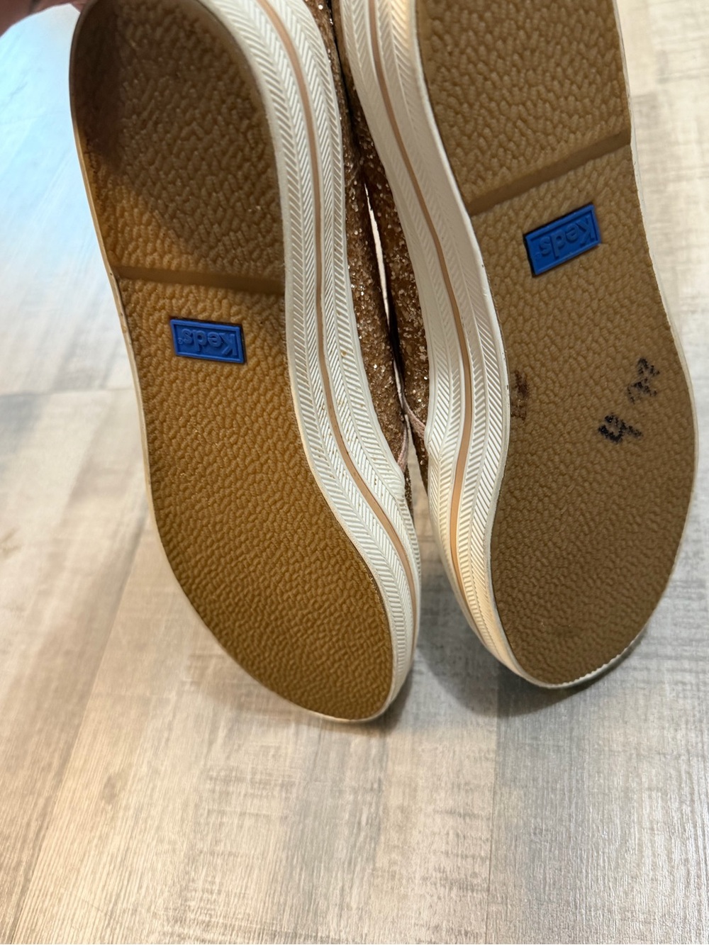 Keds x Kate Spade New York Women’s Size 9 Gold Glitter Triple Decker Slip-On - Picture 7 of 7